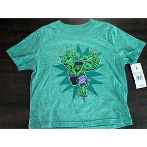 Little Boys Size 4T NWT Marvel Superhero Hulk Graphic T-Shirt- Short Sleeve
